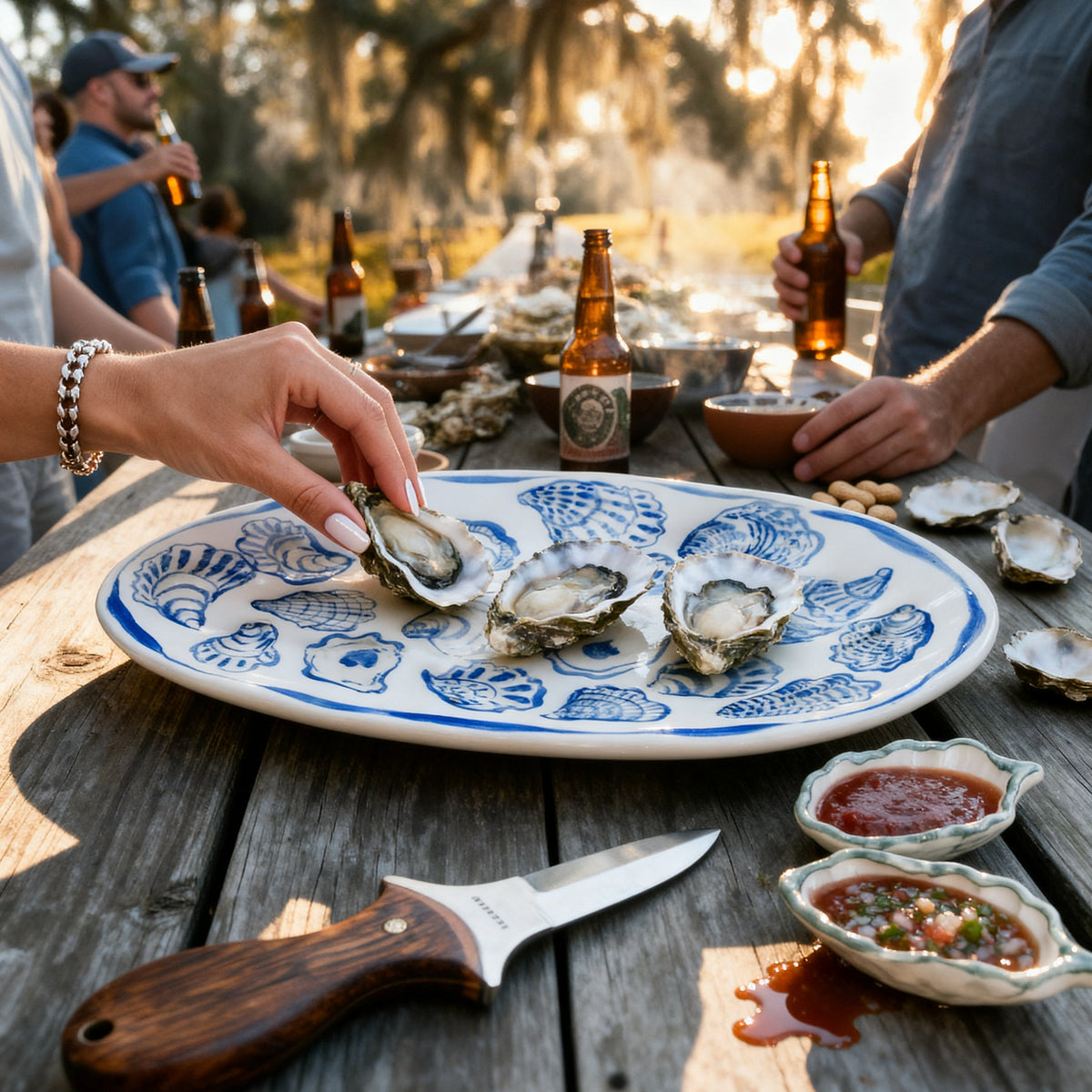 Oyster Platter at Outdoor Lowcountry Oyster Roast