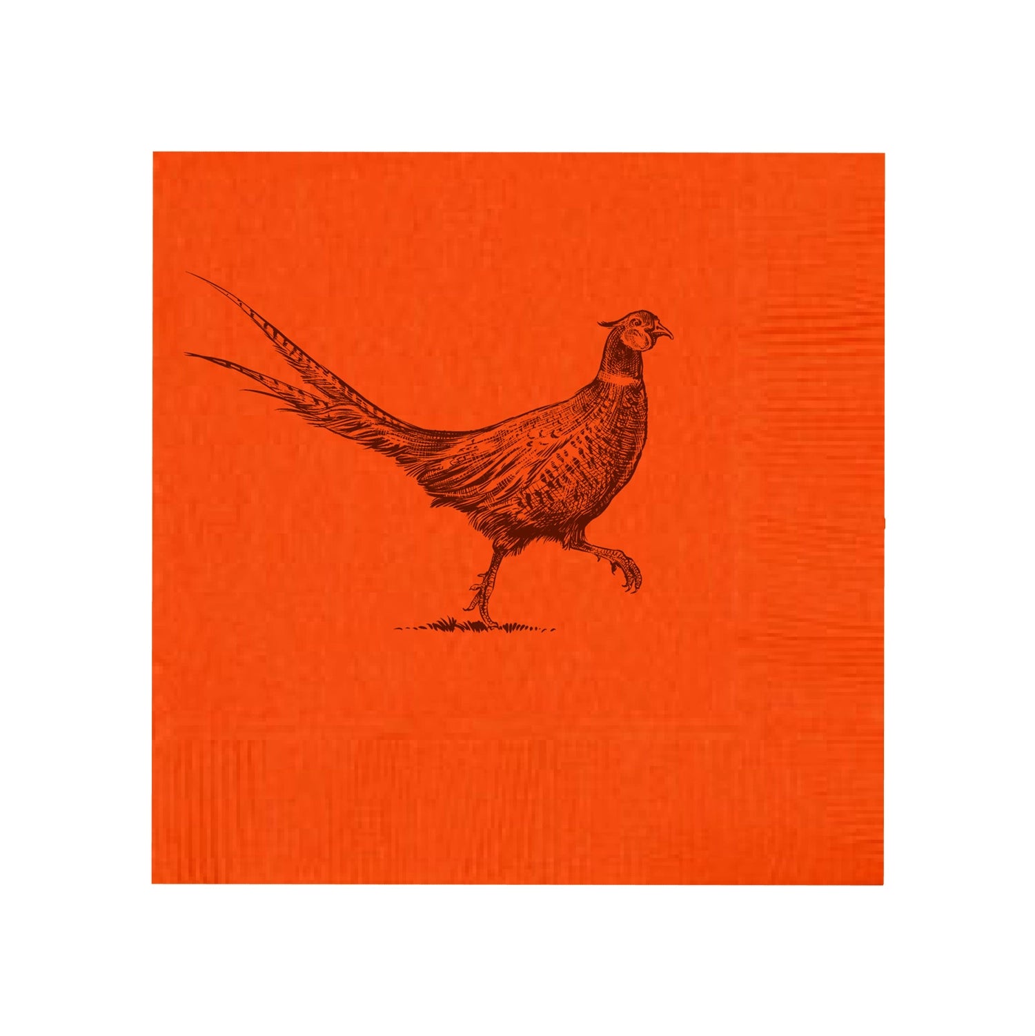 Pheasant Strut Napkins - Orange