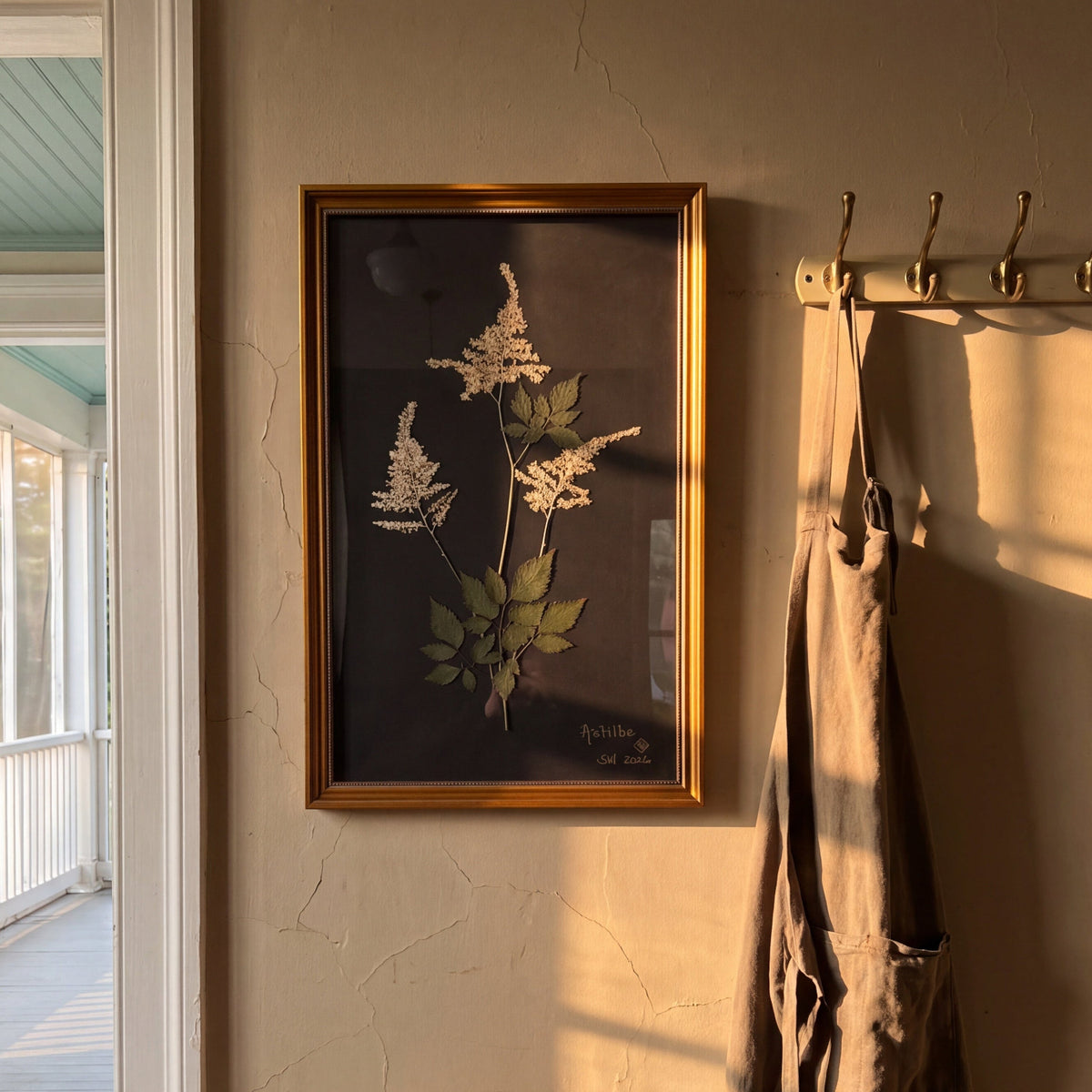 Pressed Botanical Astilbe in Mud Room