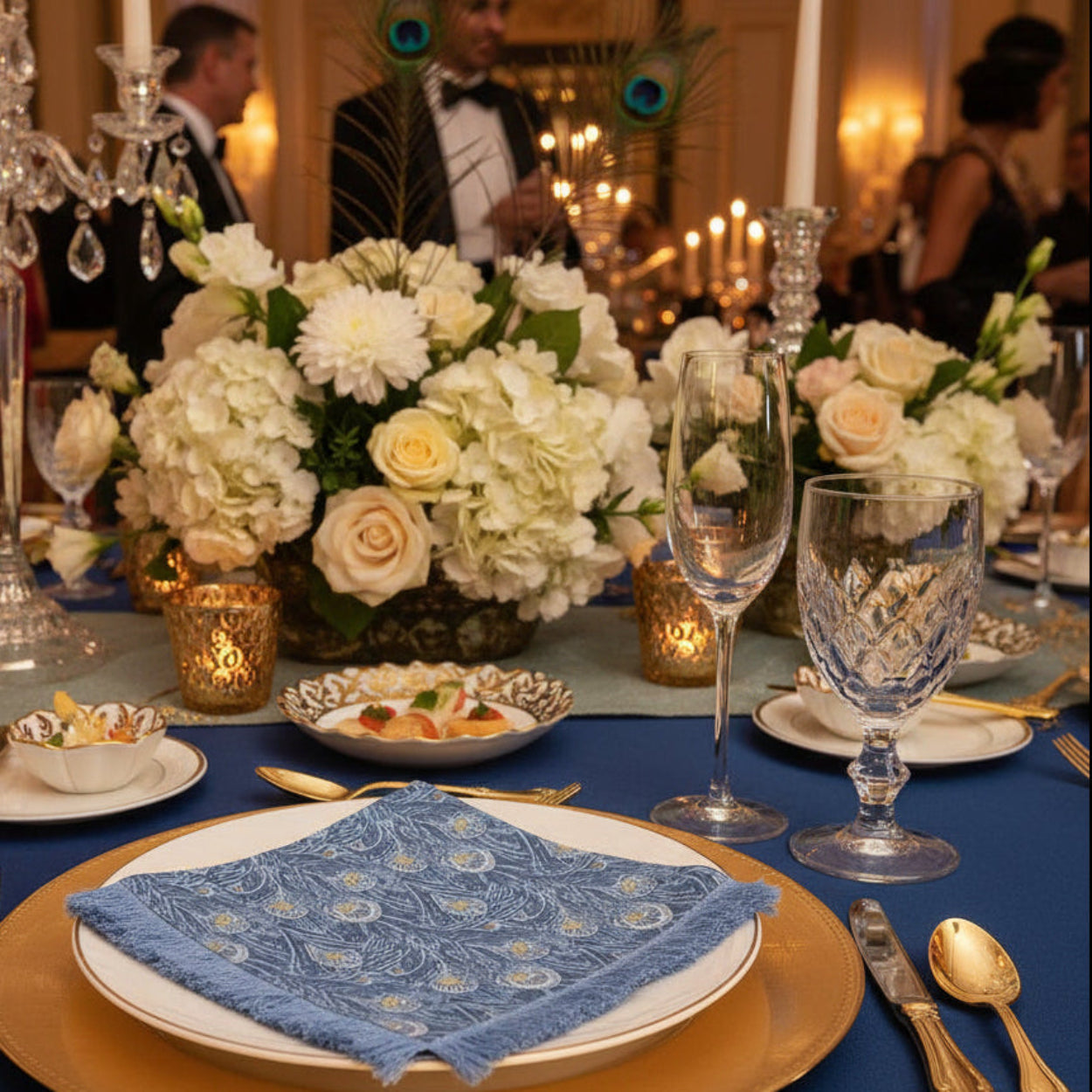 Queen Hera Fringed Dinner Napkin