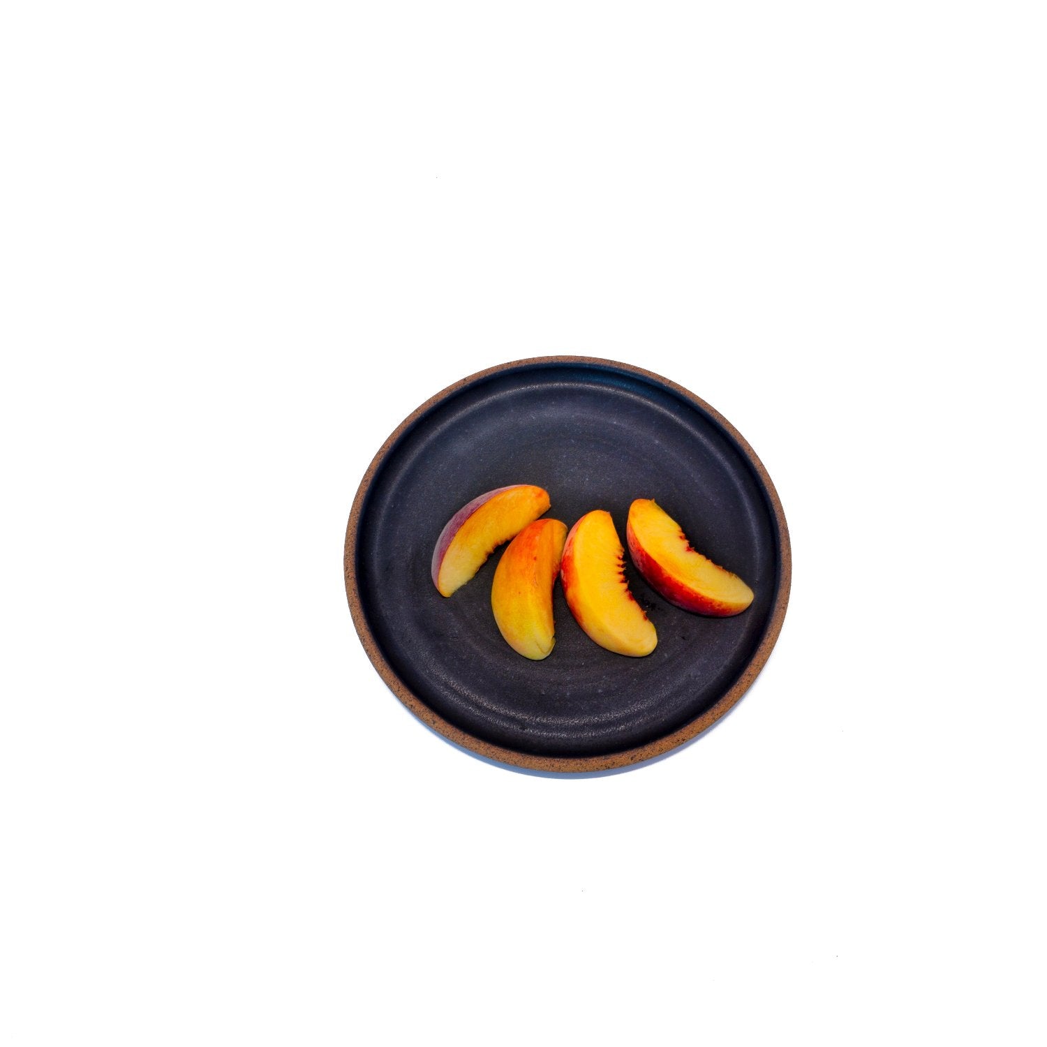 RV Pottery Salad Plate w Peaches - Midnight