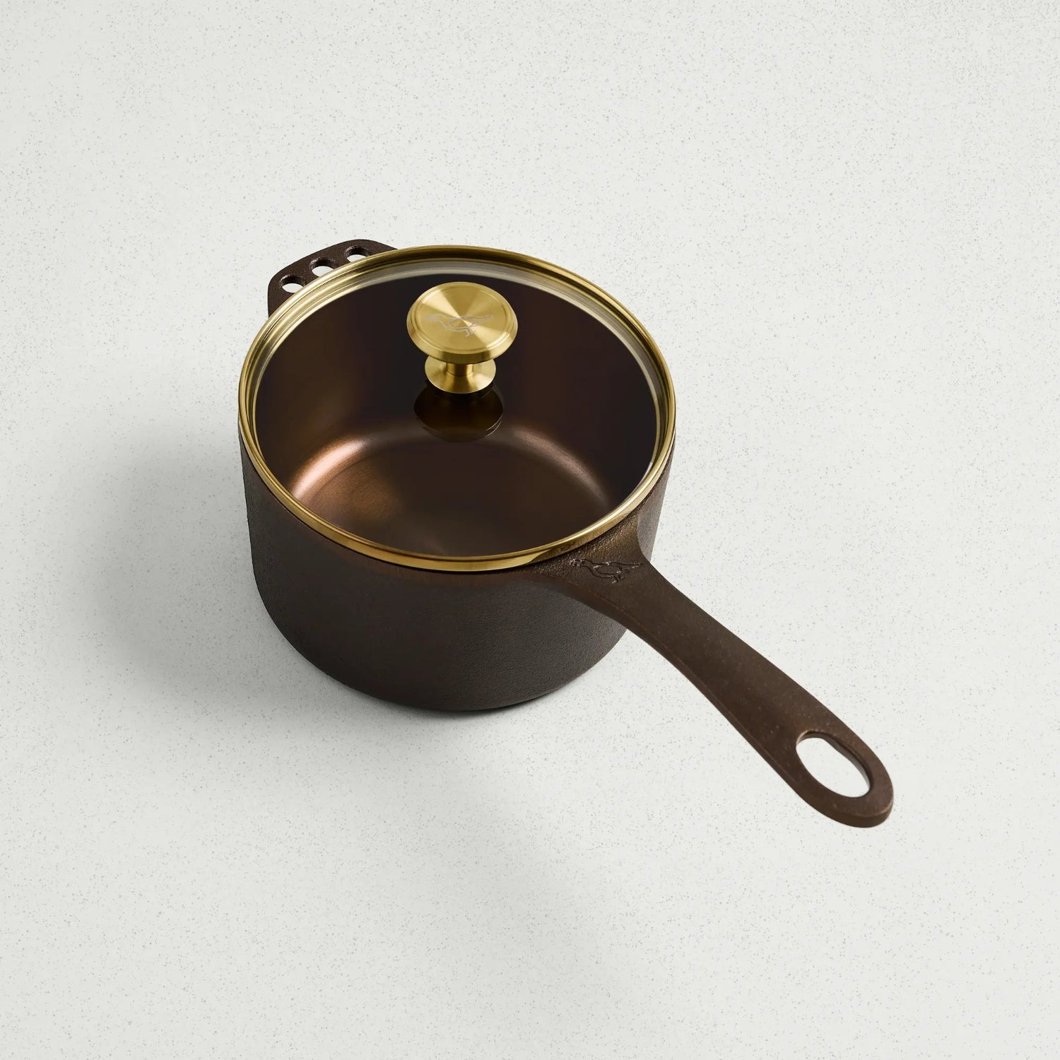 Smithey 1 qt cast iron saucepan with lid