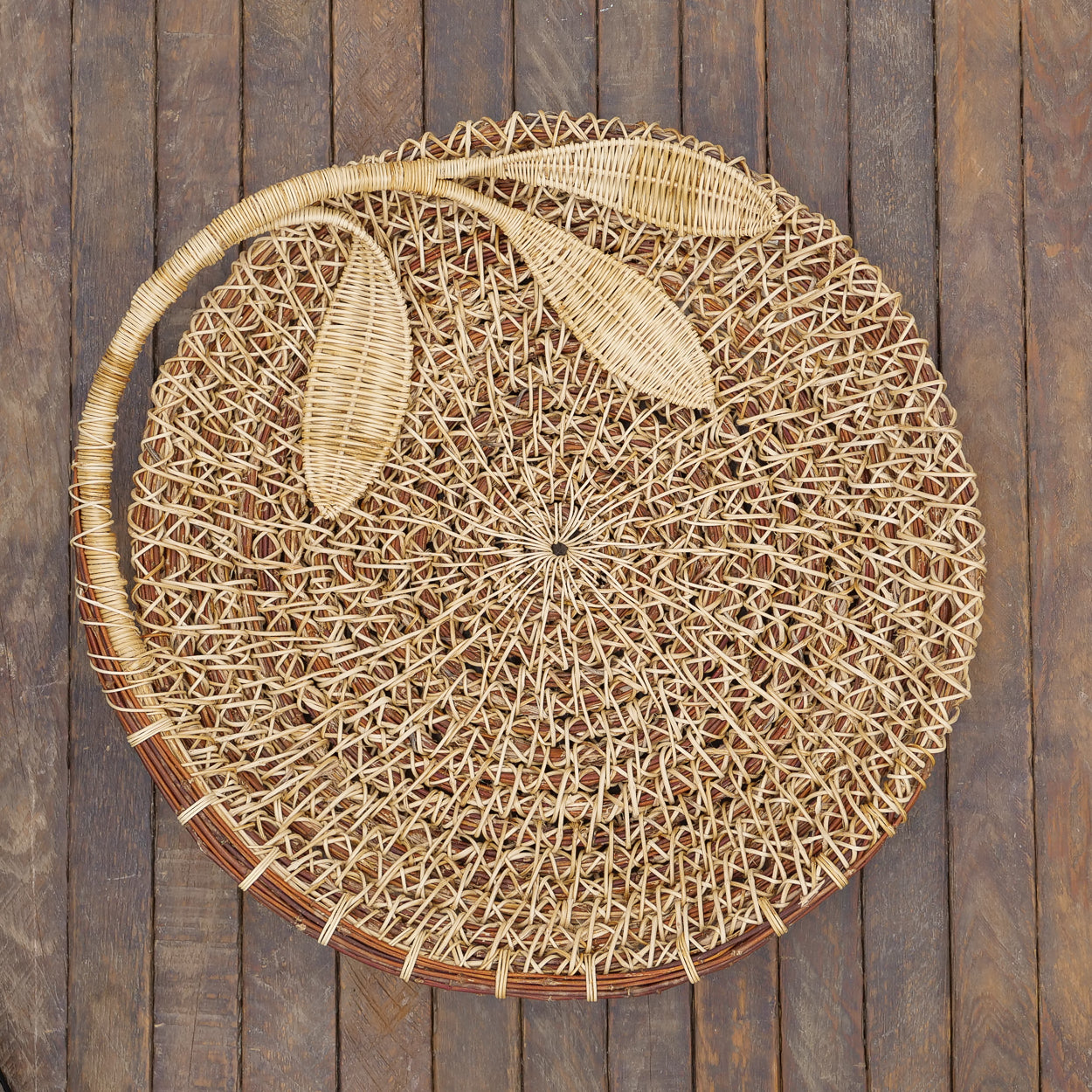 Woven 14 inch Low Leaf Basket