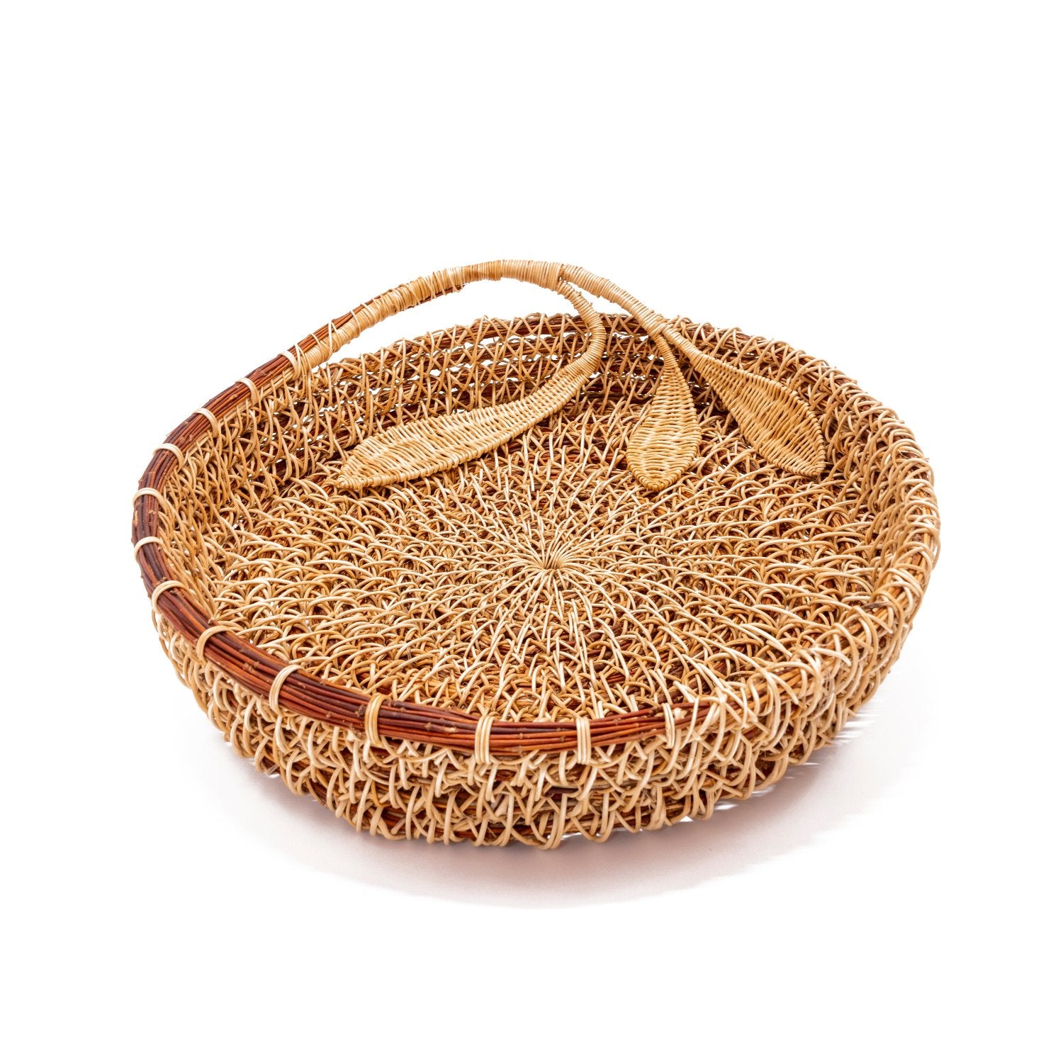 Woven Honeysuckle Leaf Tray 15in