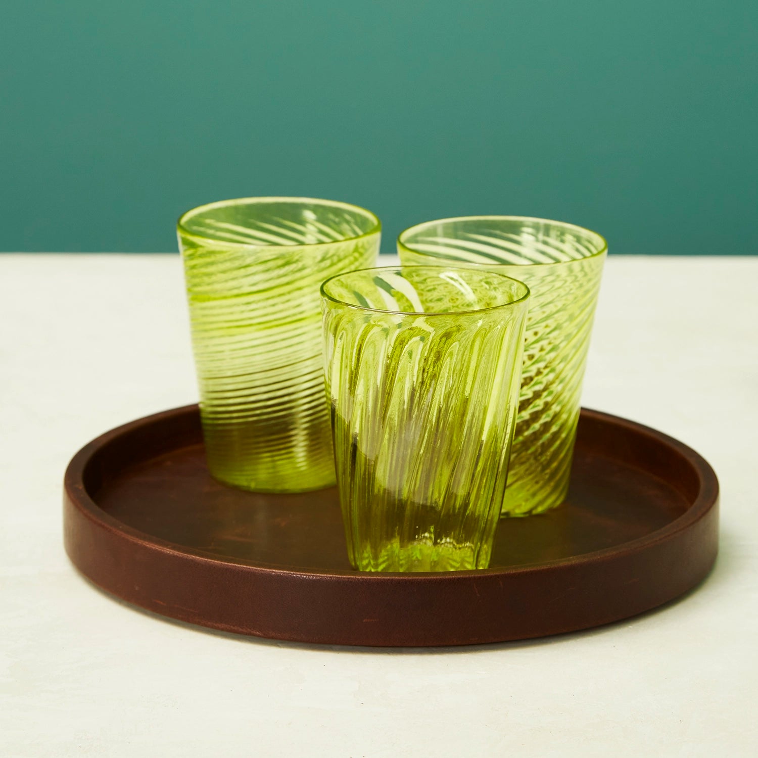 Twisted Glass Tumblers