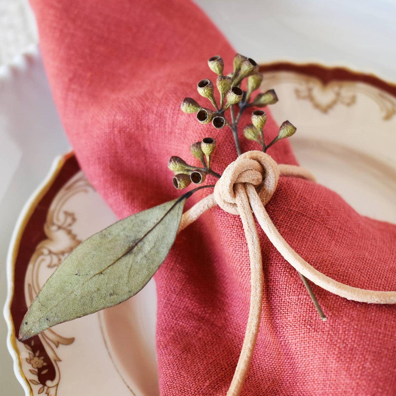 Celina Mancurti Linen Napkins - English Rose