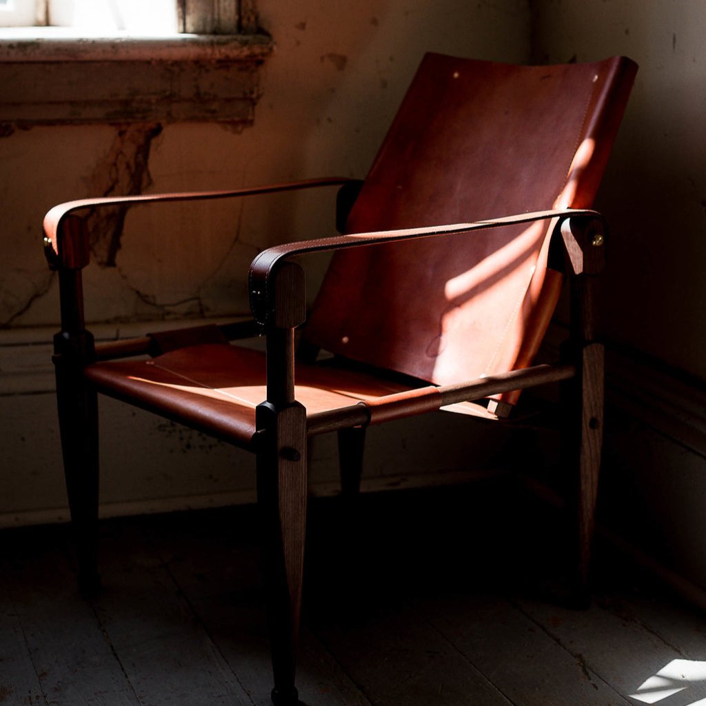 Leather Campaign Chair