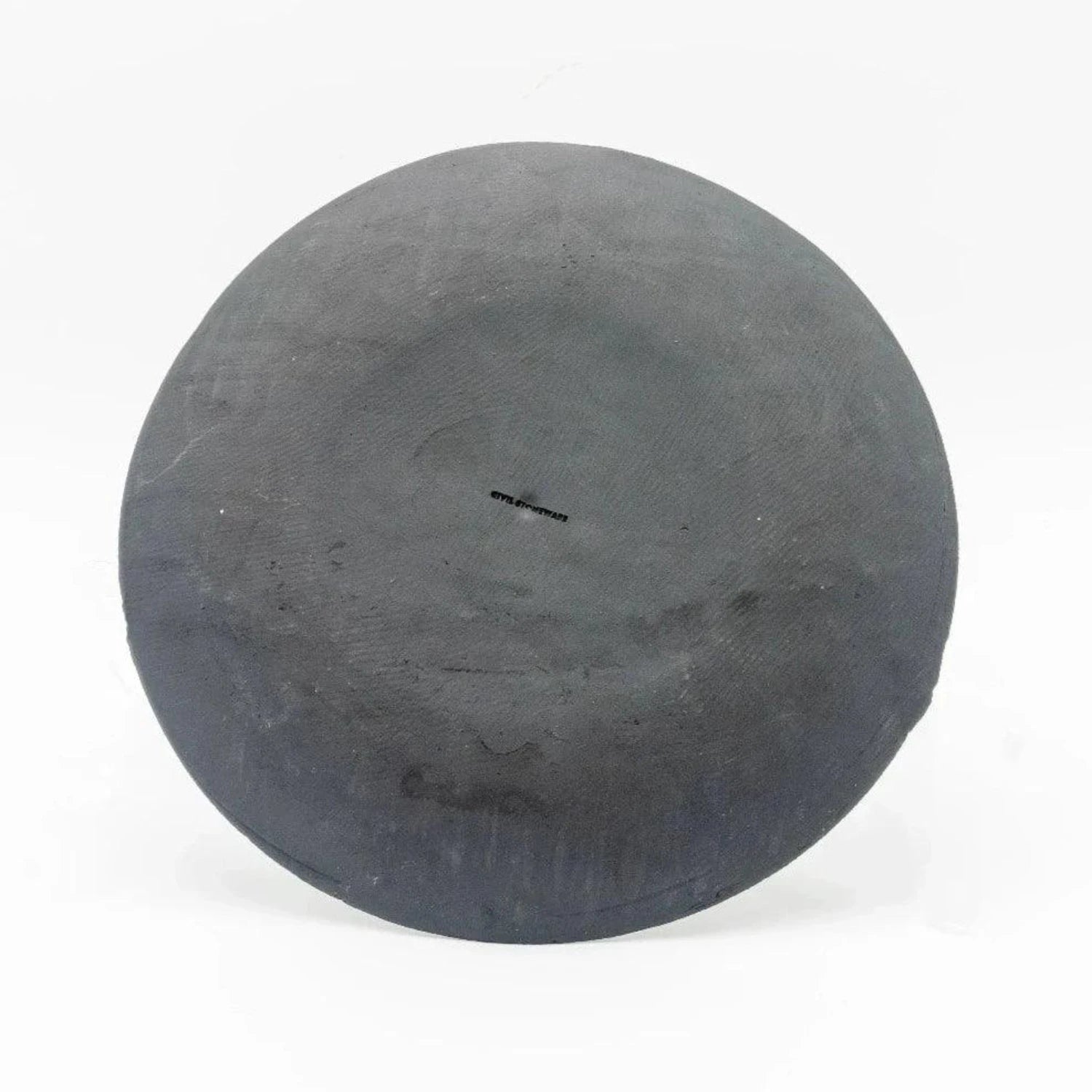 Civil Stoneware 10.5in Orb Platter in Black Back