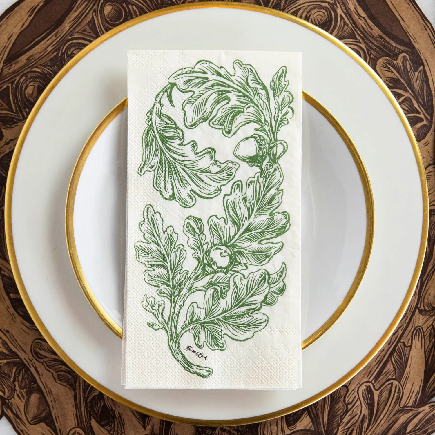 Oak Leaves Guest Napkin