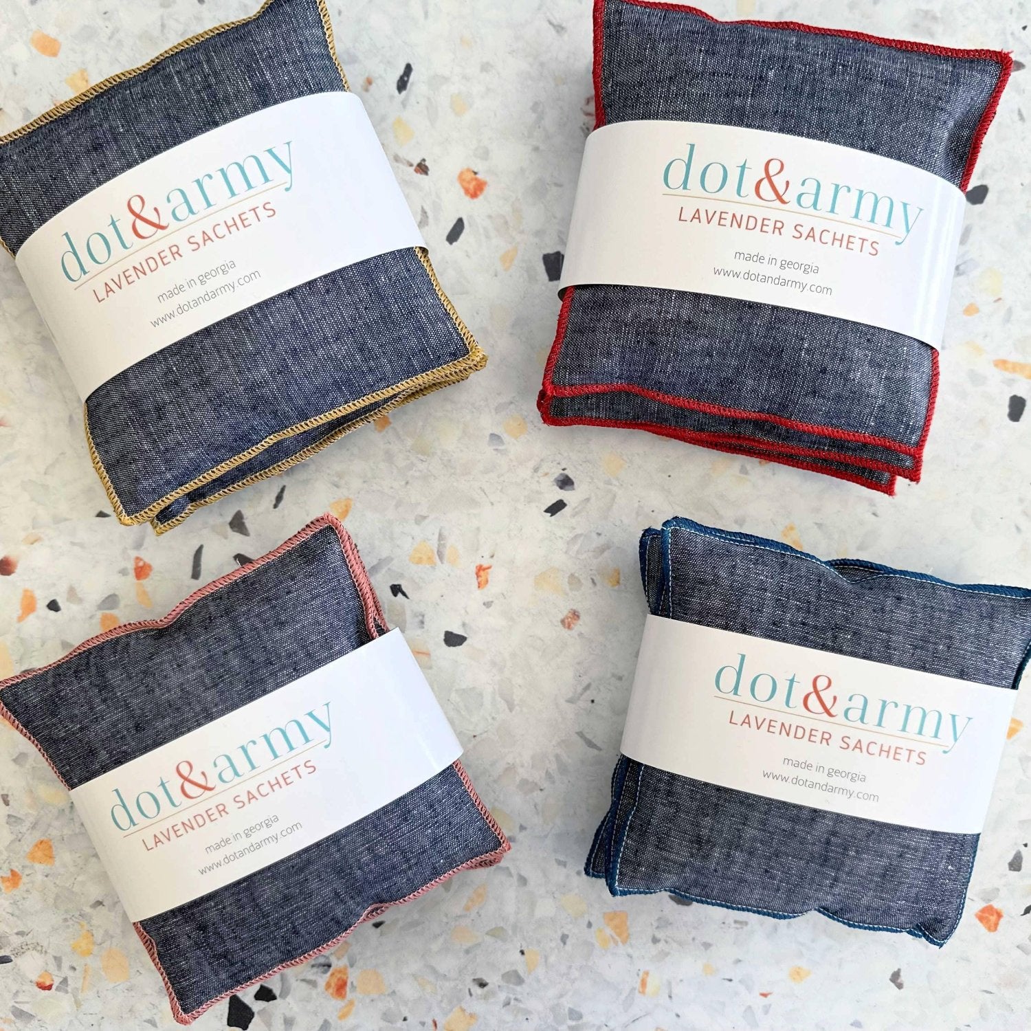 Linen Chambray Lavender Sachets - Southern Crafted