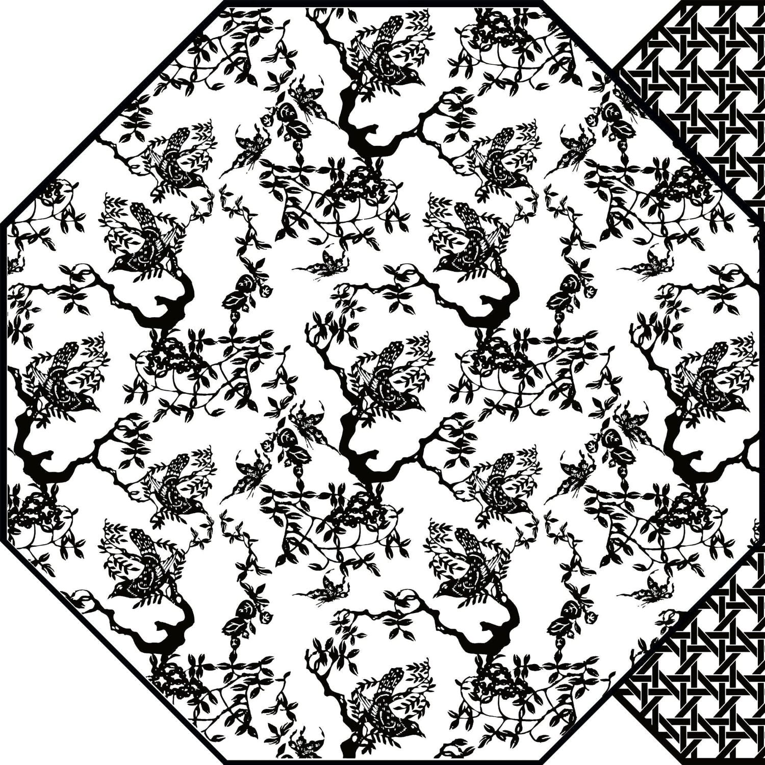 Octagonal Chinois and Cane Placemat - Southern Crafted