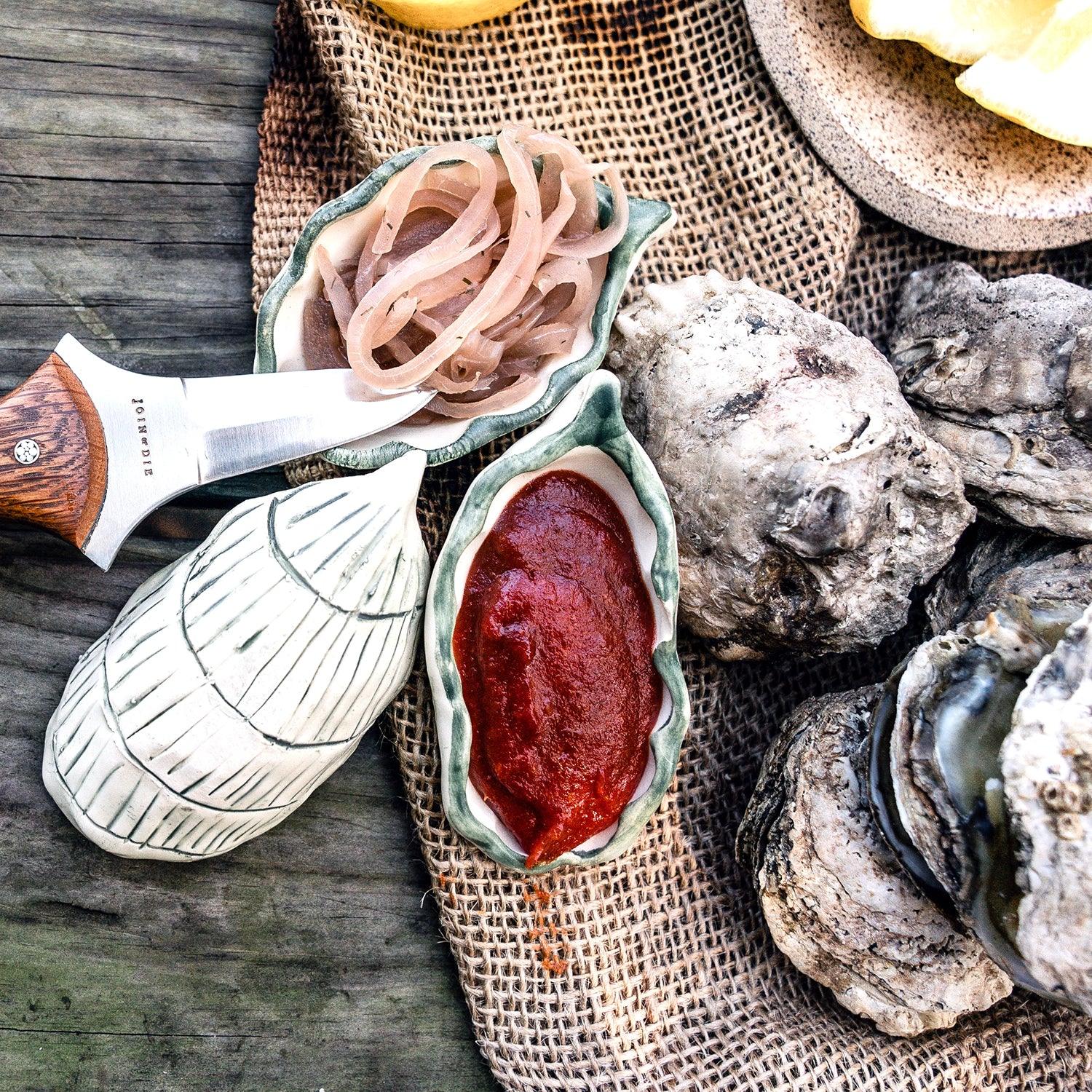 Porcelain Oyster Shells (food safe) - Southern Crafted