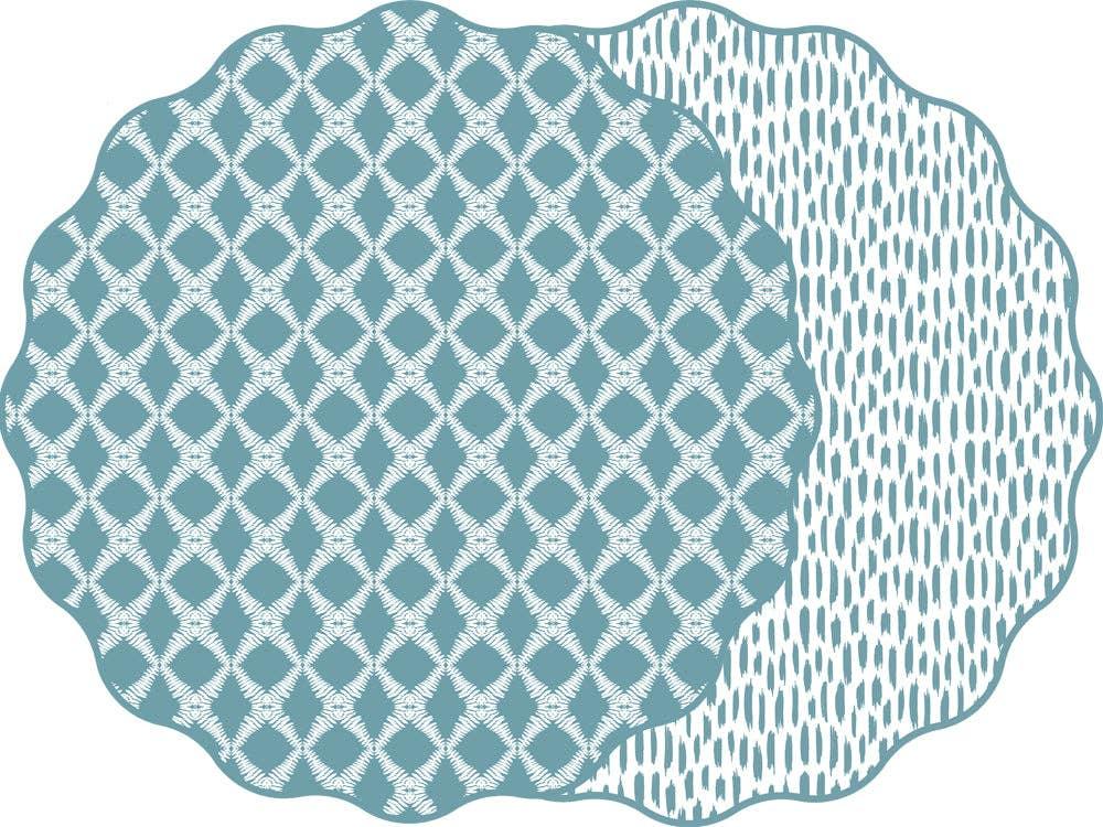 Scallop Cotton and Quill Trellis Placemat - Southern Crafted