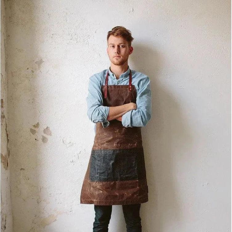 the Charles Waxed Canvas Work Apron - Southern Crafted