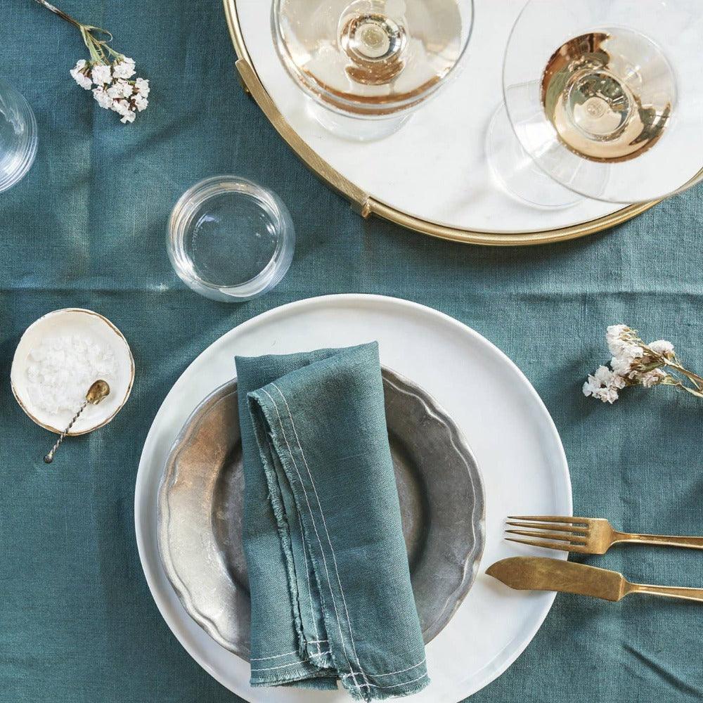 Wild Linen Napkins- Deep Green - Southern Crafted