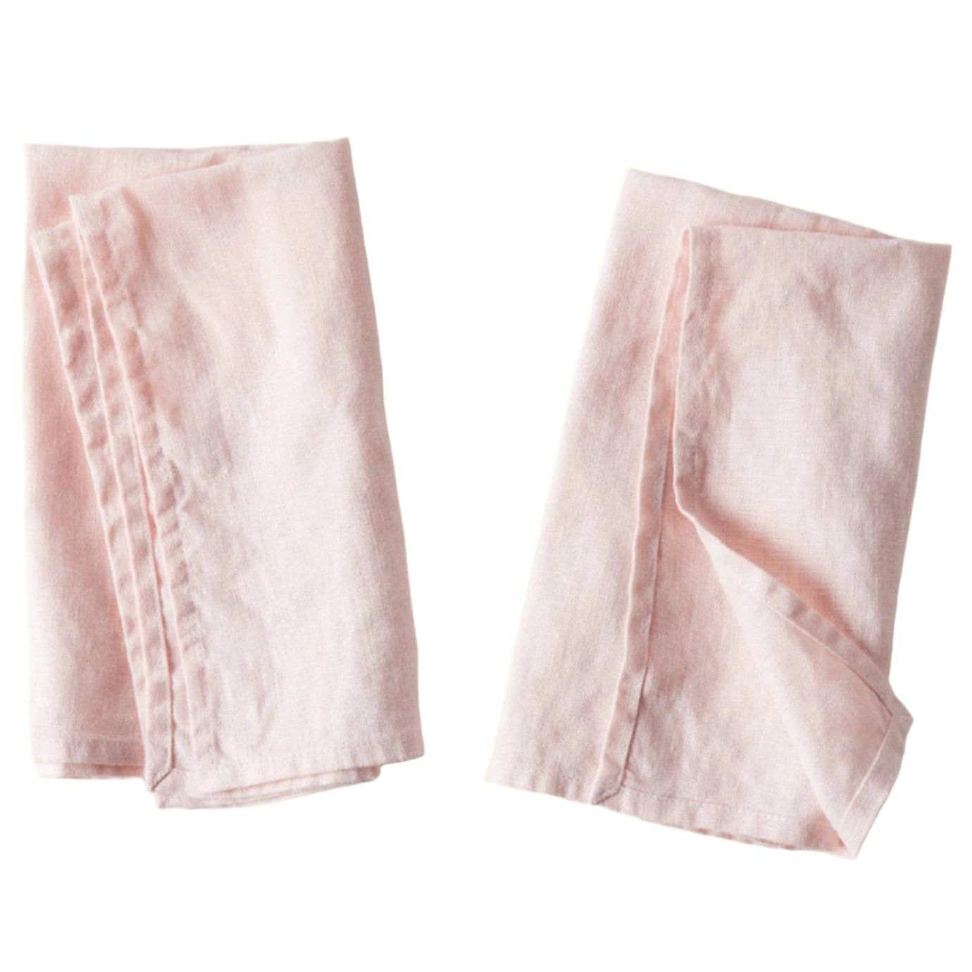 Soft Pink Linen Napkins - Southern Crafted